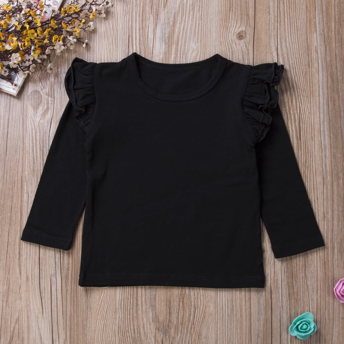 Zwart ruffle shirt baby hotsell