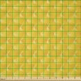 thumbnail image 2 of Ambesonne Yellow Fabric by the Yard Microfiber, Lines and Swirling Motifs, 2 Yards, Yellow, 2 of 2