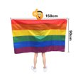 thumbnail image 3 of Rainbow Pride Banner 3x5 ft (36 x 60 in) - Colores vibrantes Adepaton Figuras Decorativas y Floreros, 3 of 5