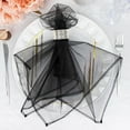 thumbnail image 6 of Balsa Circle 10 Black Decorative 23" x 23" Sheer Organza Dinner Table Napkins Party Decorations, 6 of 8
