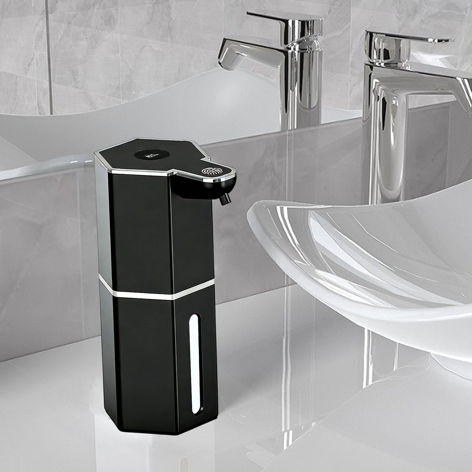 BinKFF Automatic Liquid Soap Dispenser,4-Level Adjustable, Wall Mount,USB Rechargeable,10.7oz/360ml,Touchless Hand & Dish Soap Dispenser for Bathroom, Kitchen,Hotel, Restaurant