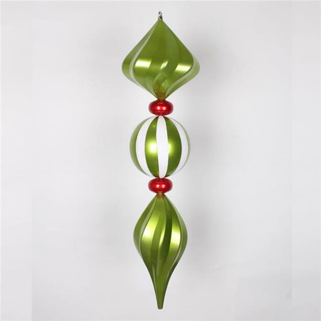 Ornement Jumbo Lime & Rouge, 39 Po.