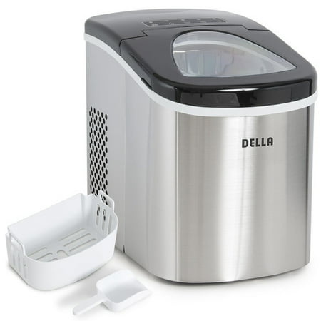 DELLA Electric Ice Maker Machine 26lbs Capacity per day Cube Makers, Stainless Steel