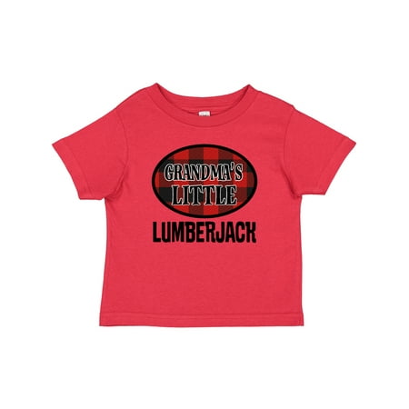 

Inktastic Grandma Little Lumberjack Plaid Gift Baby Boy T-Shirt