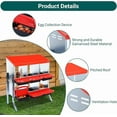 thumbnail image 4 of Nesting Boxes for Chickens, 6 Holes Chicken Nesting Boxes with Legs, Chicken Laying Box with Lid Cover, for Outdoor Chicken Coop Farm Yard, Red, 4 of 7