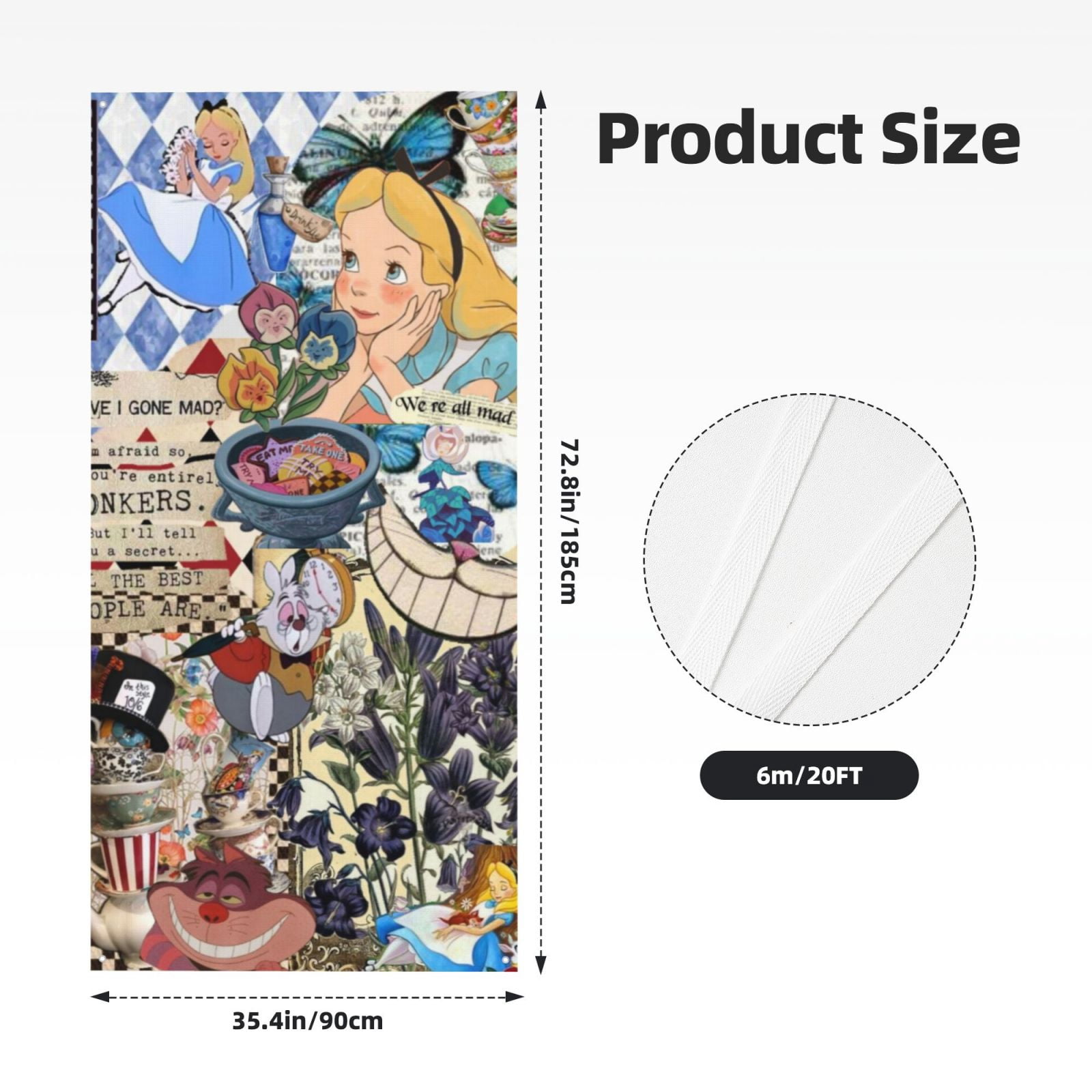 【alice♩】オーダー壁面飾り Door Cover Decoration Alice in Wonderland Hanging Banner Backdrop