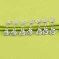 thumbnail image 3 of Flmtop Women Trendy Rhinestone Gecko Navel Bar Belly Ring Body Piercing Jewelry Gift, 3 of 10