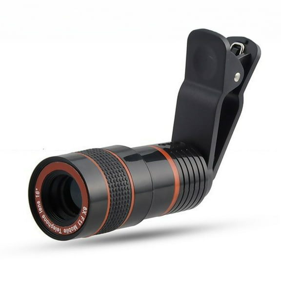 Eosunjian Smartphone Telephoto Lens 8x Phone Camera Lens with Clip Lightweight Telephoto Lens Attachment for Smartphone Mobile Phone Zoom Lens for Picture Video