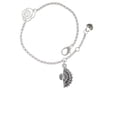 thumbnail image 2 of Delight Jewelry Silvertone Fan with AB Crystal Silver-tone Rose Link Chain Bracelet, 6.25"+1.75" Extender, 2 of 4
