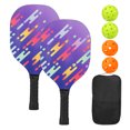 thumbnail image 1 of Unique Bargains Pickleball Paddles Set with 2 Wood Pickleball Rackets 4 Pickleball Balls & Carry Bag, 1 of 7