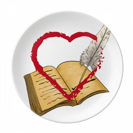 

January Love Diary Valentines Day Plate Decorative Porcelain Salver Tableware Dinner Dish