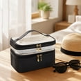 thumbnail image 4 of Cosmetic Organizer | Waterproof Storage Bag Travel Accessories for Women Double Layer Makeup Organizer for Travel Gifting, 4 of 6