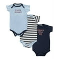 thumbnail image 2 of Luvable Friends Baby Boy Cotton Bodysuits 3pk, Boy Mommy, 3-6 Months, 2 of 2