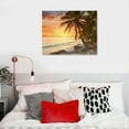 thumbnail image 4 of GOSMITH Beach Palm Tree Sunset Picture Canvas Wall Art with Framed Decor, 4 of 4