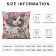 thumbnail image 5 of SHANXI Just A Girl Who Loves Cats Throw Pillow Cover, Cute Cat Themed Gifts Pillowcase,Cat Lovers Gifts for Girl Women, Home Farmhouse Bed Couch Decor  12x12in, 5 of 5