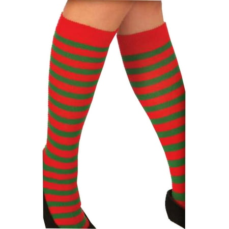 Adult Christmas Holiday Red And Green Striped Costume