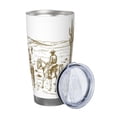 thumbnail image 2 of Fotbe Western Desert Cowboys Pattern 20 oz Tumbler Stainless Steel Vacuum Insulated Coffee Ice Cup Double Wall Travel Flask Leak-proof Coffee Cup-Straw Two-piece Set, 2 of 8