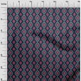 thumbnail image 2 of oneOone Georgette Viscose Fabric Diamond & Swirl Ikat Decor Fabric Printed BTY 42 Inch Wide, 2 of 4