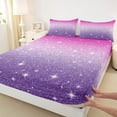 thumbnail image 3 of Castle Fairy Bling Glitter Print Girl Bed Sheets,Dreamy Princess King Sheets, 3 of 7