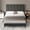 Dark gray (YS-188-5) FULL, variant on Yesurprise Full Size Bed Frame with Adjustable Headboard Linen Upholstered Platform Bed Frame with Strong Wooden Slats Mattress Foundation No Box Spring Needed