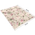 thumbnail image 4 of Pioneer Flower Floral Print Pattern Blanket,Comfortable Soft Lamb Wool Throw Blanket,All Season,Warm Lightweight Blankets for Sofa Bed Couch Living Room Chair,60"x80", 4 of 4