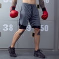 thumbnail image 4 of Men's 2 in 1 Workout Running Shorts Lightweight Gym Training Sport Short with Phone Pockets, 4 of 5