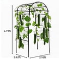 thumbnail image 7 of Garden Arch Trellis for Raised Beds, 6.73 x 2.62 x 2.95 ft U-Shaped Plant Support for Cucumbers, Melons, Grapes, Roses & Climbing Vegetables, Black, 7 of 7