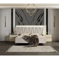 thumbnail image 2 of Delfano Modern Style 4 Pc King Bedroom Set Made with wood in Beige, 2 of 17