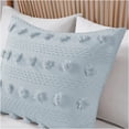 thumbnail image 4 of JERFIT King Size Jacquard Comforter Set with Pom Poms, Blue Bedding Set, Hypoallergenic & Antimicrobial, Microfiber Reverse, for California King Bed, 4 of 10