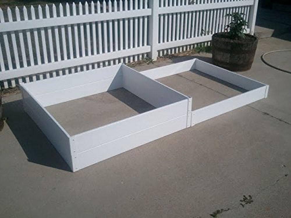 Handy Bed 48-inch x 48-inch x 6-inch White, Vinyl, Stackable Raised Garden Bed