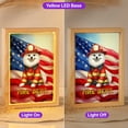 thumbnail image 2 of Firefighter Pomeranian Hero Rescue Fire Dept Fireman USA Flag Acrylic Plaque with Wood Photo Frame Box Pom Dog Lover Gifts Light Box - 02026, 2 of 5