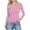Pink, variant on VEKDONE Womens Long Sleeve Tops Polka Dot Print Crewneck Blouse Casual Stretch Slim Fit Tunic Tops Ribbed Knit Soft Comfy Pullover Top