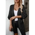 thumbnail image 3 of KOITHOT Womens Open Front Cardigan Fashion Button Down Cable Knit Casual Outwear Coats, 3 of 7