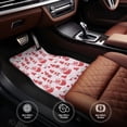 thumbnail image 6 of Zufioo Valentine Gnomes Print Car Floor Mats Four-piece Set, Car Interior Accessories - Corrosion-resistant, Non-Slip, Suitable for Cars, Trucks, Vans, 6 of 7