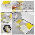 thumbnail image 6 of Yellow Bath Mat 3 Piece Bathroom Rug Set, Modern Geometric Grey Oil Painting Abstract Non Slip Bath Rug Contour Mat and Toilet Lid Cover, Absorbent Shower Mats Soft Bath Rugs and Mats Sets, 6 of 8