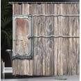 thumbnail image 4 of Ambesonne Rustic Shower Curtain, Little Rusty Boat Door, 69"Wx84"L, Brown and Grey, 4 of 5