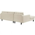 thumbnail image 5 of Modway Empress Left-Facing Upholstered Fabric Sectional Sofa in Beige, 5 of 5