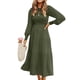 thumbnail image 1 of Vestido casual de una línea para mujer, manga larga, cuello redondo, vestidos largos, vestido de otoño, vestido de fiesta de vacaciones para mujer, 1 of 3