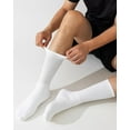 thumbnail image 6 of Men's Cotton Crew Work Socks, 5 Pairs Cushioned Boot Moisture Athletic Socks for Hiking Sports Running, 6 of 9