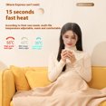 thumbnail image 2 of tredstone Fluffy Linen Fabric Shoulder Heating Pad Cover Blanket Folding Storage Is Convenient And Fast milky white 150*80cm, 2 of 6