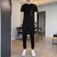 thumbnail image 4 of Sudadera con letras de gran tamaño, ropa de trabajo, conjuntos de pantalones para hombre, chándal, camisetas, pantalones, trajes para hombre, chándal de manga corta, 4 of 4
