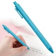 thumbnail image 2 of Retractable Ballpoint Pens, Medium Point,1.0mm, Black Ink, 1 Count, Assorted Pen Body Color, Soft Grip Ball Point Pen with Smooth Surface & Smooth Writing for Home Office Working(Sky Blue,5.6x0.6"), 2 of 9