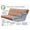thumbnail image 2 of Aspen Reclaim Mocha Futon Frame with Marmont Thunder Mattress - Full Size, 2 of 8