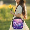 thumbnail image 3 of Jeiento Cute Whale Jellyfish School Lunch Bag with Handle Girls Lunch Boxes for School Thermal Meal Tote Kit Leakproof Keep Warm Small Lunchbox for Teen Kids Toddler for Travel Picnic Potluck Purple, 3 of 6
