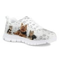 thumbnail image 2 of Pzuqiu Yorkshire Little Girls Tennis Shoes Size 11 Breathable Light Weight Kids Sneakers Dog Paw Lace Up Running Shoes Animal Print, 2 of 7