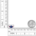 thumbnail image 6 of Gem Stone King 10K White Gold Blue Created Sapphire and Red Created Ruby 3 Stone Engagement Ring for Women | 2.30 Cttw | Cushion 7MM and 3MM (Size 9.5), 6 of 6