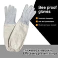 thumbnail image 3 of HomeLife 1 Pair Beekeeping Gloves Anti-bee Breathable Protective Long Sleeves Canvas Faux Leather Comfortable Beekeeping Gloves, 3 of 13