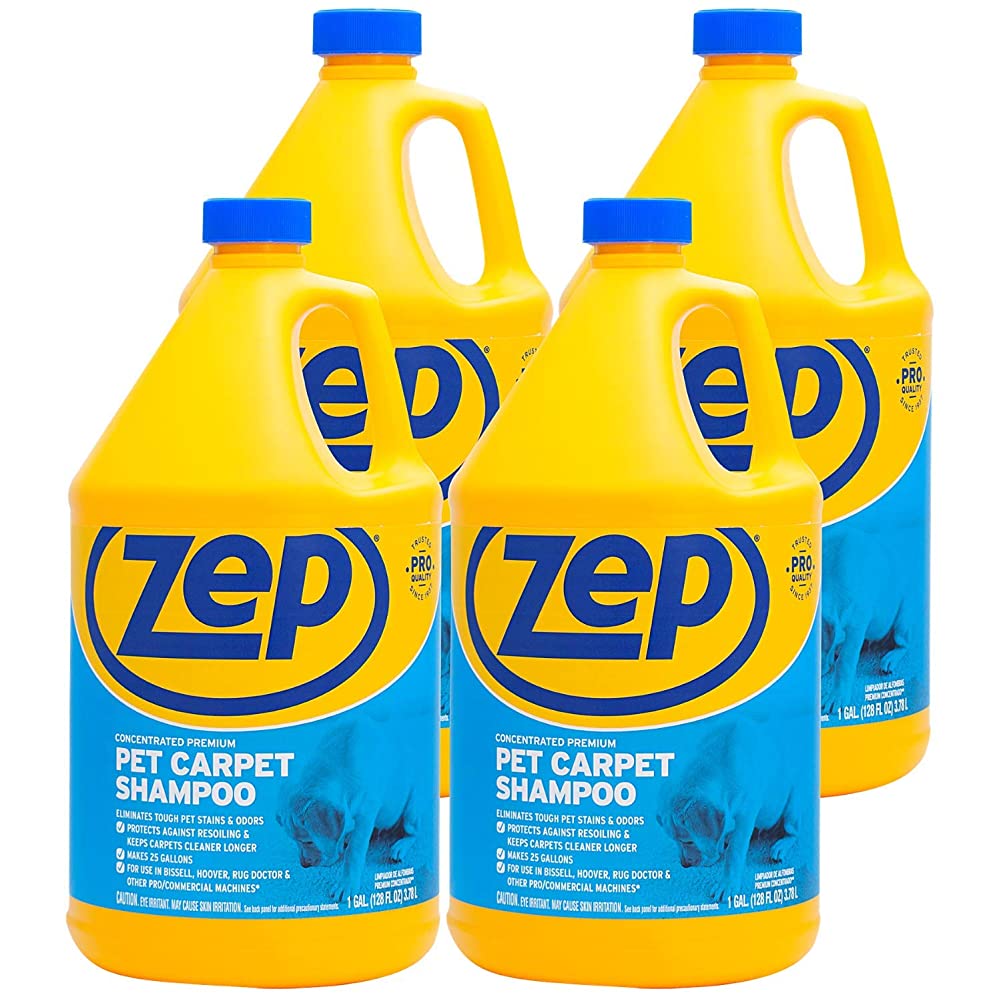 Zep Premium Pet Carpet Shampoo 1 Gallon (Case of 4) ZUPPC128 Concentrated Pro Formula