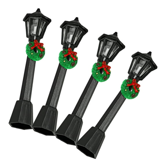 PBPBOX Miniature Street Light Decor for Doll House Garden and Sand Table, Multi Plastic Model, 4pcs