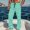 Mint Green, variant on Zylanna Men's Sleepwear Pajamas Pants with Pockets, Elastic Waist Plaid Soft & Warm Loose Homewear Pajamas for Men Black
